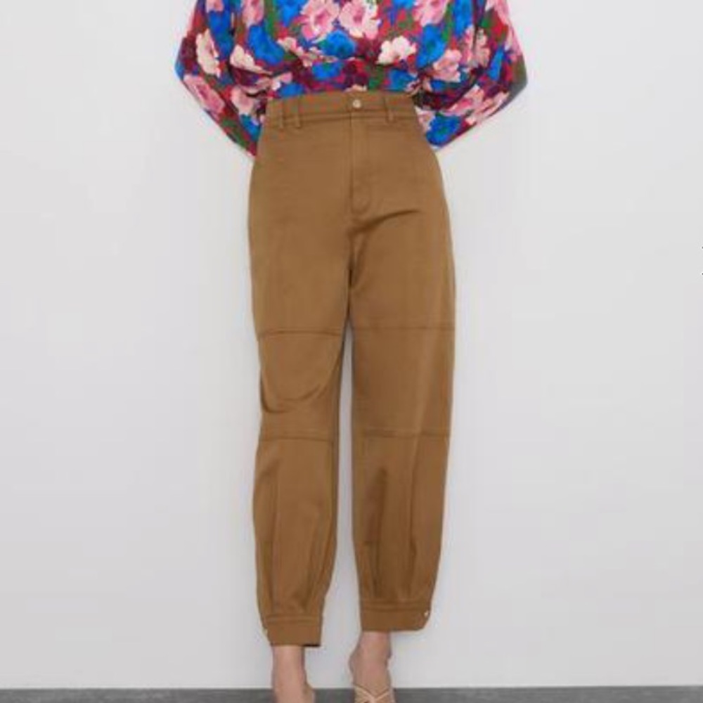 Zara Snap Button Cuffed Pants